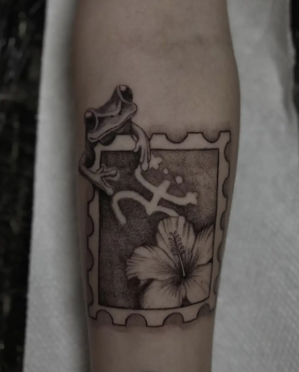 Frog tattoo by Daniela