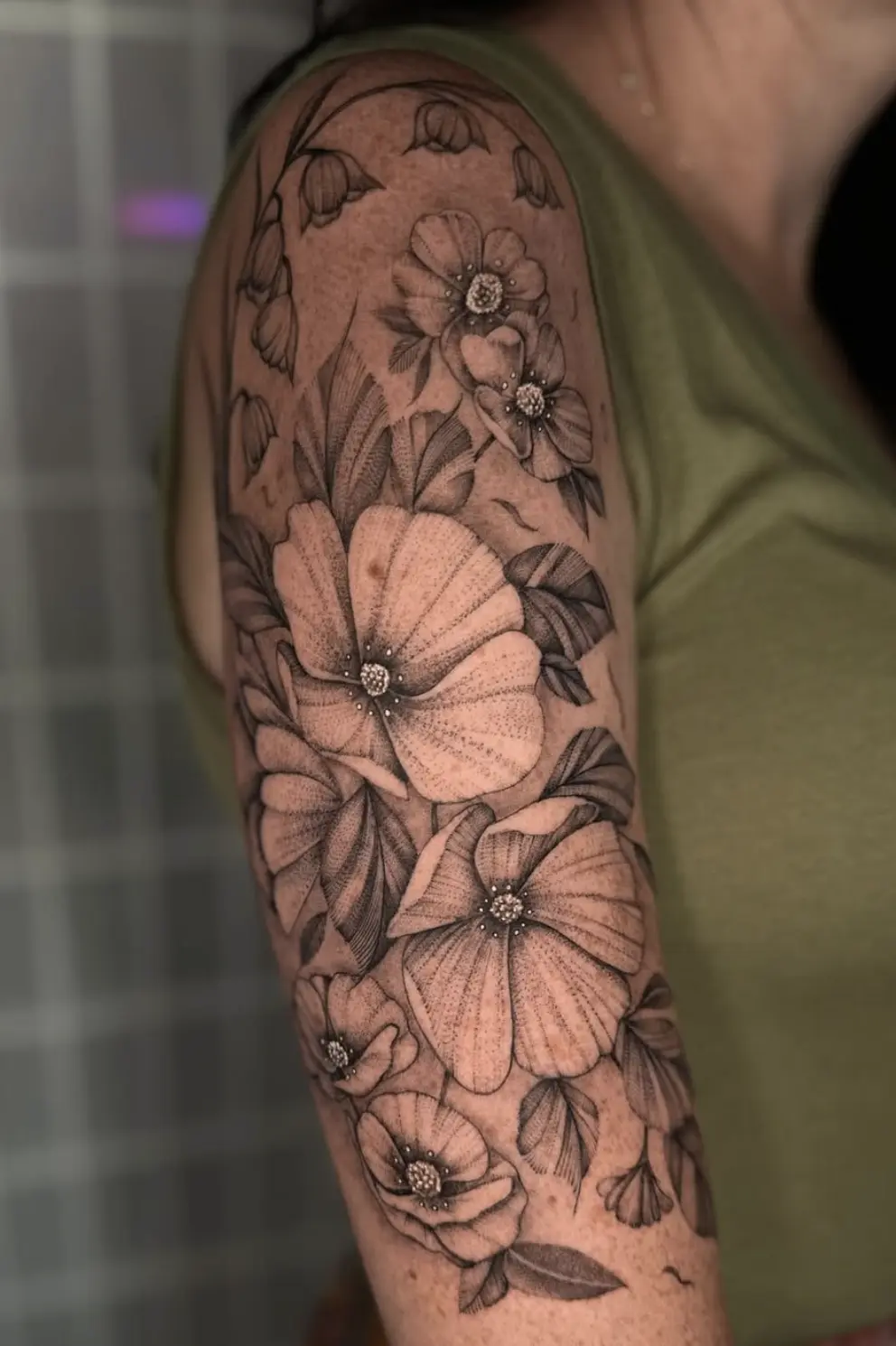Flower tattoo by David Lay
