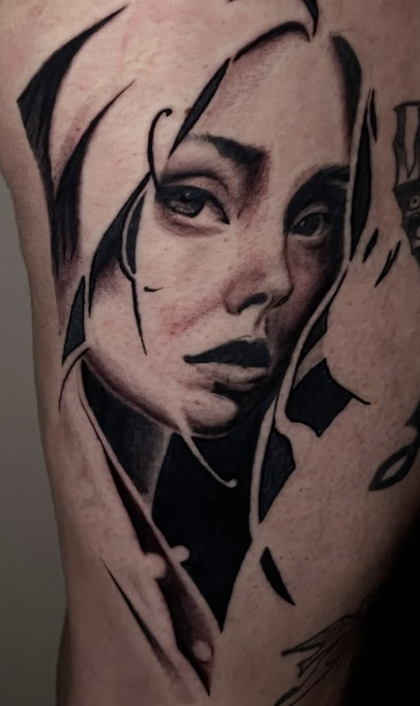 Portrait tattoo by Jeju