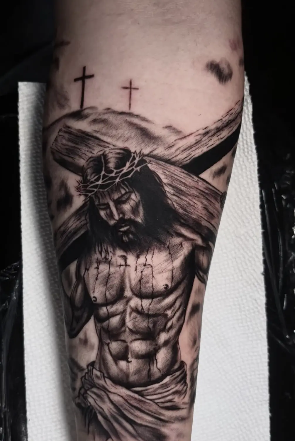 jesus on cross tattoo by Magicinkz